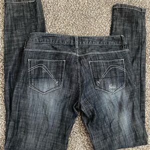 Black Distressed Guess Skinny Jeans